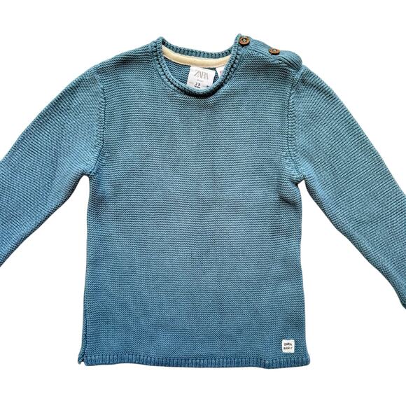 Zara Blue Pullover Crewneck Sweater Size 2-3y - Picture 2 of 6